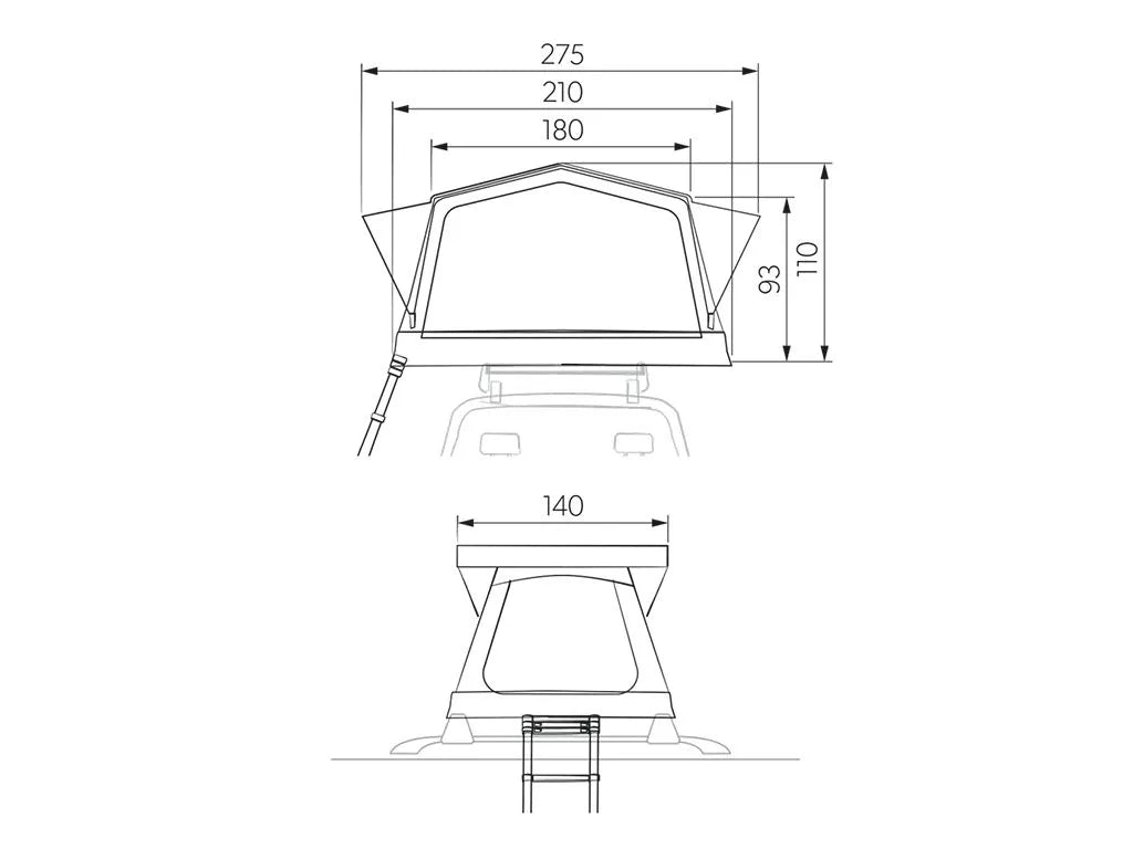Dometic TRT 140 AIR Inflatable Rooftop Camping Tent