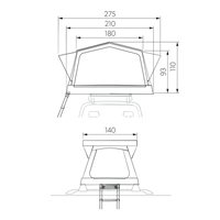 Dometic TRT 140 Air Inflatable Rooftop Tent - Quick Setup, Superior Comfort for Your Outdoor Adventures