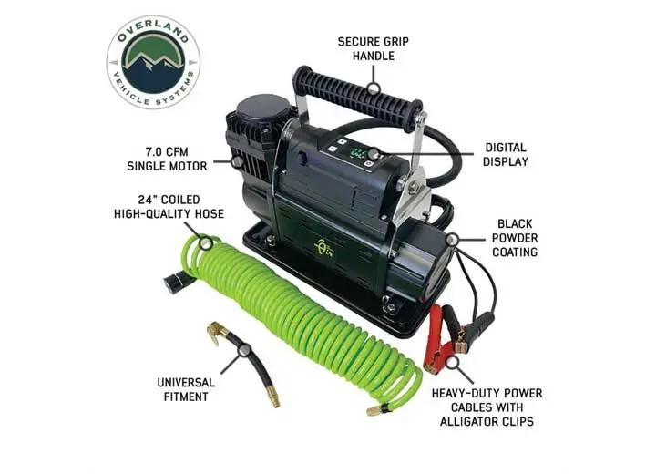 Overland Vehicle Systems / Up Down Air - EGOI 7.0 CFM DIGITAL CONTROL PANEL PORTABLE AIR COMPRESSOR - SINGLE MOTOR