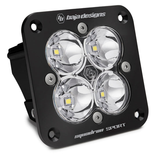 FLUSH MOUNT LED SPOT CLEAR BLACK SQUADRON SPORT BAJA DESIGNS