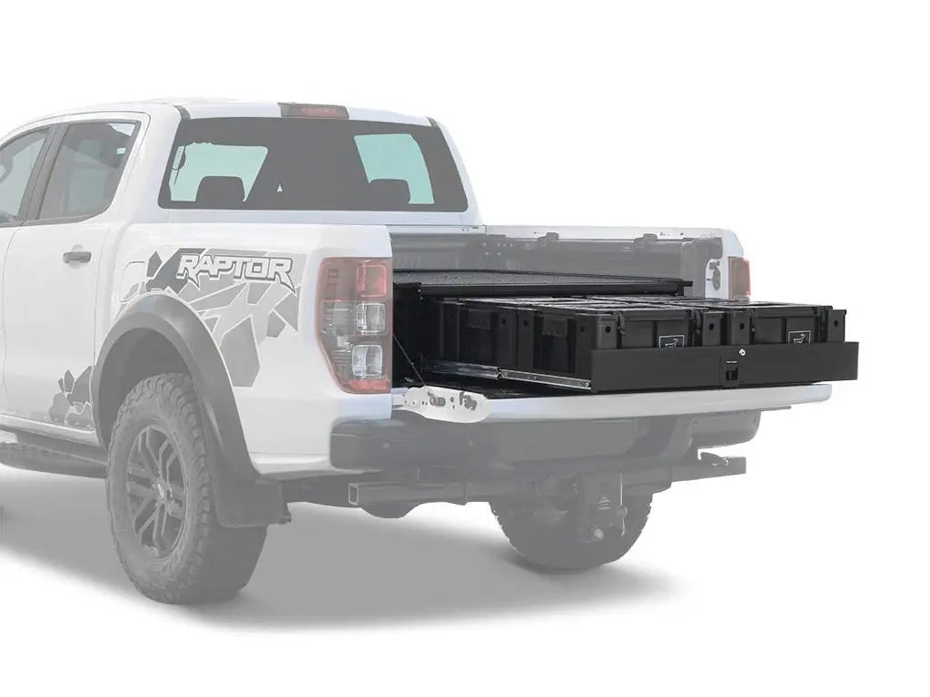 Front Runner - Ford Ranger Wildtrak / Raptor (2014 - 2022) w/Drop - In Bed Liner Wolf Pack Drawer Kit