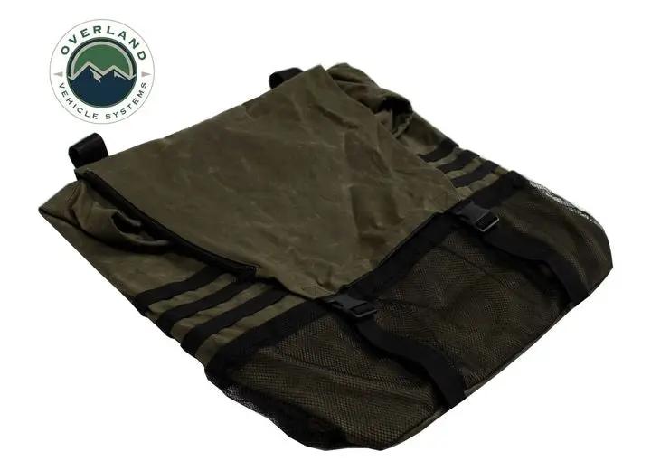 Overland Vehicle Systems / Up Down Air - GIANT WAXED CANVAS TIRE MOUNTED TRASH BAG HOLDER