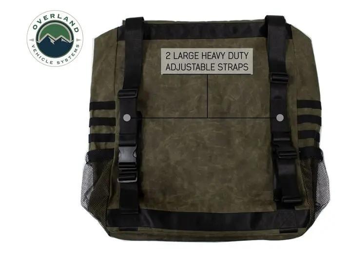 Overland Vehicle Systems / Up Down Air - GIANT WAXED CANVAS TIRE MOUNTED TRASH BAG HOLDER