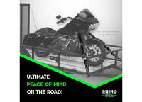Rhino USA - GREEN SOFT LOOP MOTORCYCLE TIE - DOWN STRAPS 1.7IN X 17IN (SET OF 4)