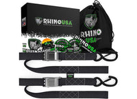 Rhino USA - Heavy - Duty 1.5 - Inch x 8 - Foot Cambuckle Motorcycle Tie - Down Straps (Set of 2) - Bright Orange