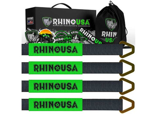 Heavy-Duty 2" x 38" Axle Tie-Down Straps - 4-Pack for Secure Cargo Transport