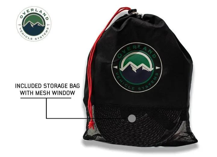 Overland Vehicle Systems / Up Down Air - Heavy - Duty 40,000 LB Towing Strap - 4" x 8' Gray with Black Ends & Storage Bag