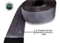 Overland Vehicle Systems / Up Down Air - Heavy - Duty 40,000 LB Towing Strap - 4" x 8' Gray with Black Ends & Storage Bag