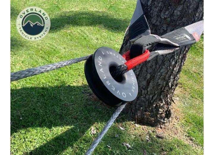 Overland Vehicle Systems / Up Down Air - Heavy - Duty 45,000 LB Recovery Ring with Storage Bag - 6.25 Inch Black