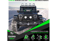 Rhino USA - Heavy - Duty Gray 3/4IN D - Ring Shackle Set (2 - Pack)