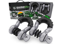 Rhino USA - Heavy - Duty Gray 3/4IN D - Ring Shackle Set (2 - Pack)