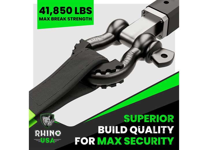 Rhino USA - Heavy - Duty Red D - Ring Shackle Set (2 - Pack) - 3/4 Inch