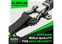 Rhino USA - Heavy - Duty Red D - Ring Shackle Set (2 - Pack) - 3/4 Inch