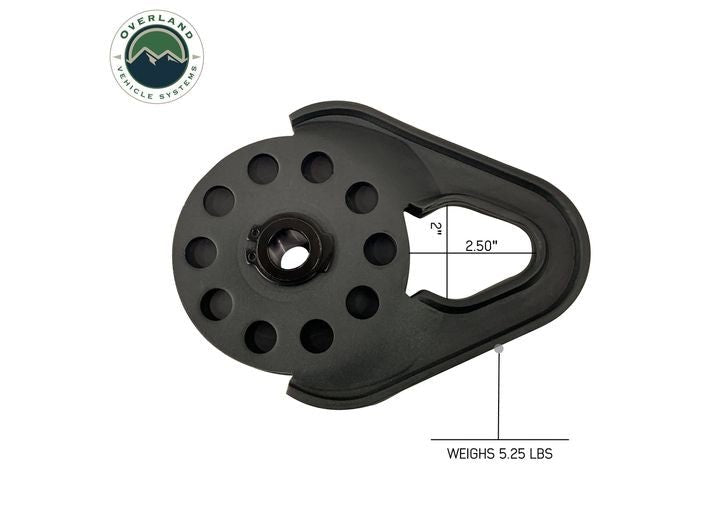 Overland Vehicle Systems / Up Down Air - High - Performance 16K LBS Snatch Block for Heavy - Duty Lifting and Towing