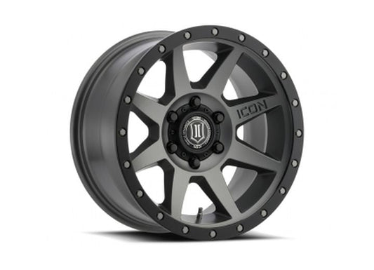 ICON ALLOYS Rebound 17x8.5 Titanium Wheels 6x5.5 Bolt Pattern Icon Vehicle Dynamics