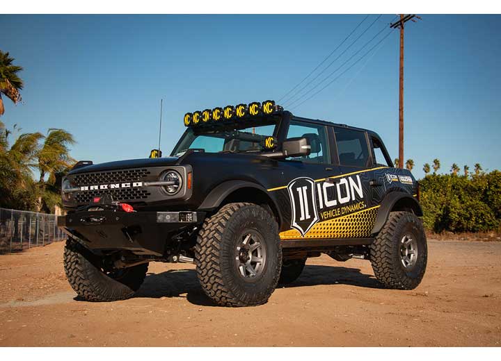 ICON 2021-2023 Ford Bronco Billet Upper Control Arm/Delta Joint Pro Kit - CNC Machined Aluminum, Enhanced Suspension Articulation, Adjustable, Durable Off-Road Performance