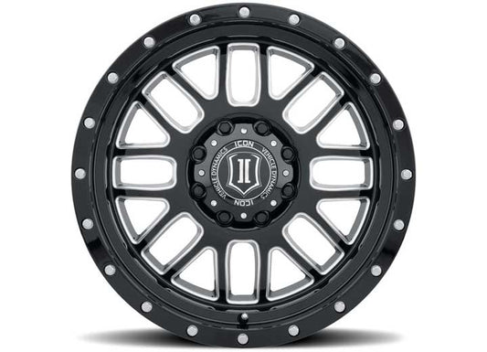 ICON ALLOYS ALPHA GLS BLK MILL WIN - 20 x 9 / 8 x 170 / 0MM / 5" BS