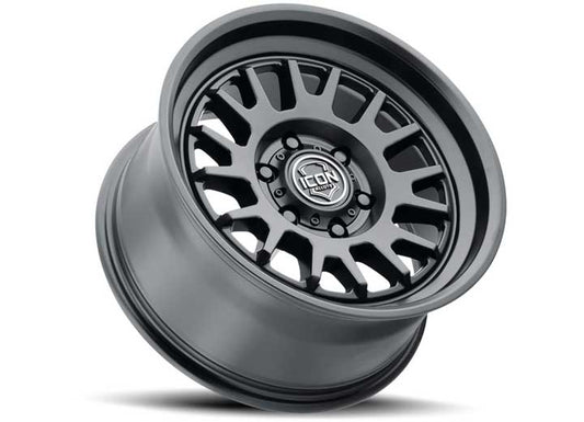 ICON ALLOYS ANZA SATIN BLACK - 17 X 8.5 / 5 X 5 / -6MM / 4.5IN BS