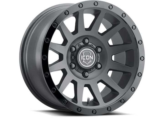 ICON Alloys Compression Double Black 17x8.5 5x150 Wheels - 25mm Offset