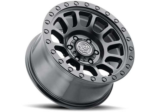 ICON Alloys Hulse Dual Black - 17x8.5 Wheel, 6x135 Bolt Pattern, 6mm Offset, 5" Backspacing