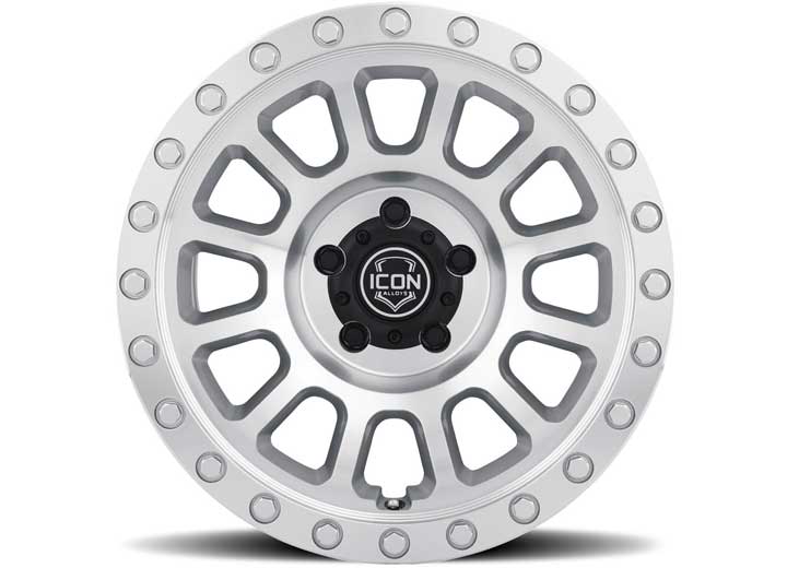 ICON ALLOYS HULSE Silver Machined Wheel 17x8.5, 6x5.5, 0mm Offset, 4.75" Backspacing