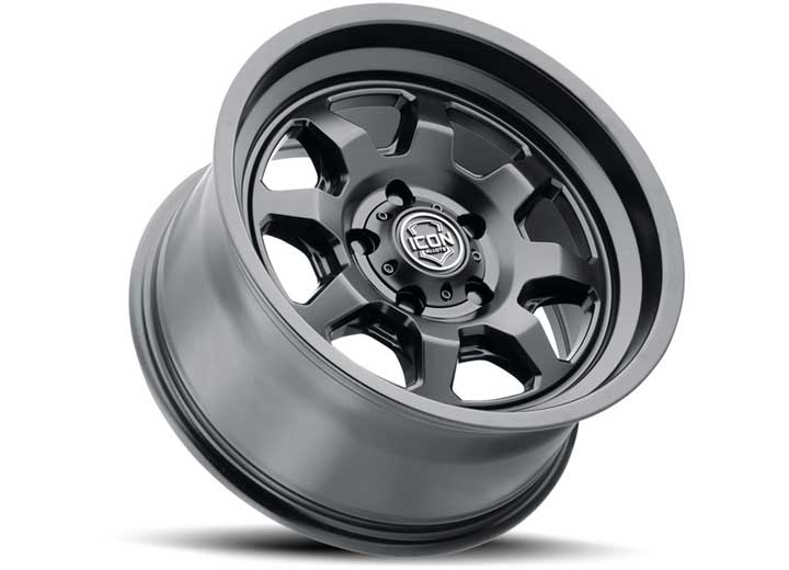 ICON ALLOYS NUEVO Satin Black 17X8.5 5X5 -6mm Offset 4.5in Backspace