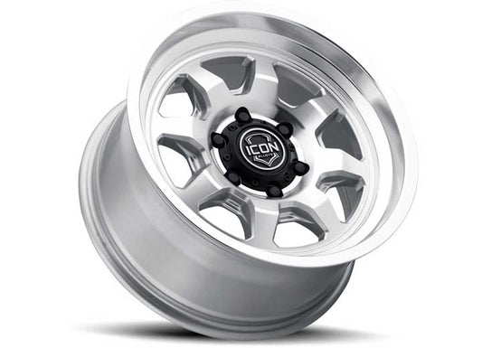 ICON ALLOYS NUEVO SILVER MACHINED - 17 X 8.5 / 6 X 5.5 / 0MM / 4.75IN BS