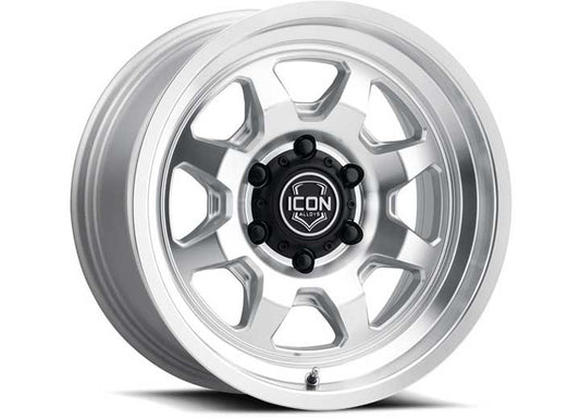 ICON ALLOYS NUEVO SILVER MACHINED - 17 X 8.5 / 6 X 5.5 / 0MM / 4.75IN BS