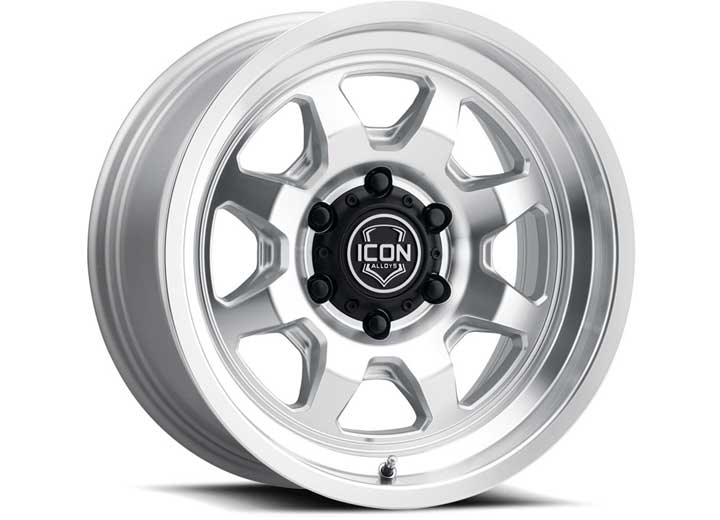 ICON AlLOYS NUEVO Silver Machined Wheel - 17x8.5, 5x5 Bolt Pattern, -6mm Offset