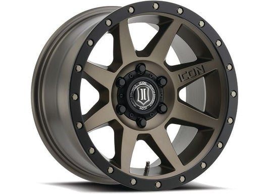 ICON Alloys Rebound Bronze - 18x9 Rim Size, 6x5.5 Bolt Pattern, 0mm Offset, 5in Backspacing