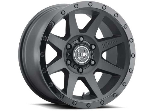 ICON Alloys Rebound Double Black - 17x8.5 Wheel, 5x5 Bolt Pattern, -6mm Offset