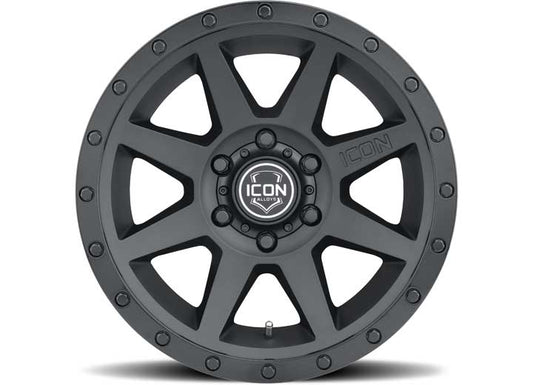 ICON Alloys Rebound Double Black 17x8.5 Wheel - 6x5.5 Bolt Pattern, 0mm Offset