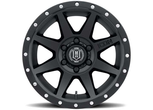 ICON ALLOYS REBOUND SAT BLK - 17 X 8.5/6 X 5.5/25MM/5.75IN BS