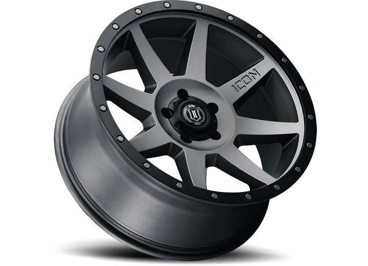 ICON Alloys Rebound Titanium 20x9 Wheels 6x5.5 Bolt Pattern 0mm Offset 5-Inch Backspacing