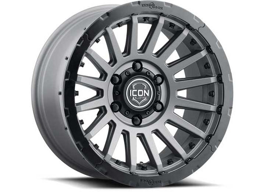 ICON Alloys Recon Pro Charcoal Black Ring 17x8.5 6x5.5 25mm Offset 5.75in Backspace