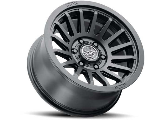 ICON Alloys Recon SLX Satin Black 18x9 Wheel - 6x5.5 Bolt Pattern, 0mm Offset, 5in Backspacing