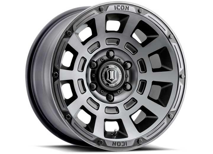 ICON ALLOYS THRUST 17x8.5 Satin Black Wheel - 6x135 Bolt Pattern, 6mm Offset, 5" Backspacing