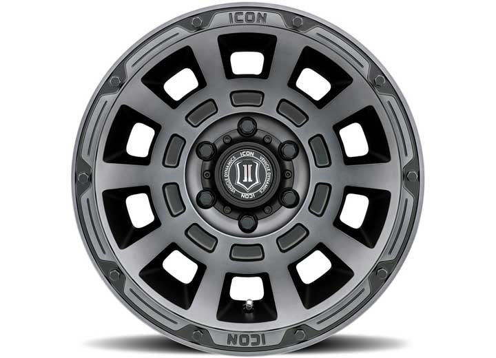 ICON ALLOYS THRUST 17x8.5 Satin Black Wheel - 6x135 Bolt Pattern, 6mm Offset, 5" Backspacing