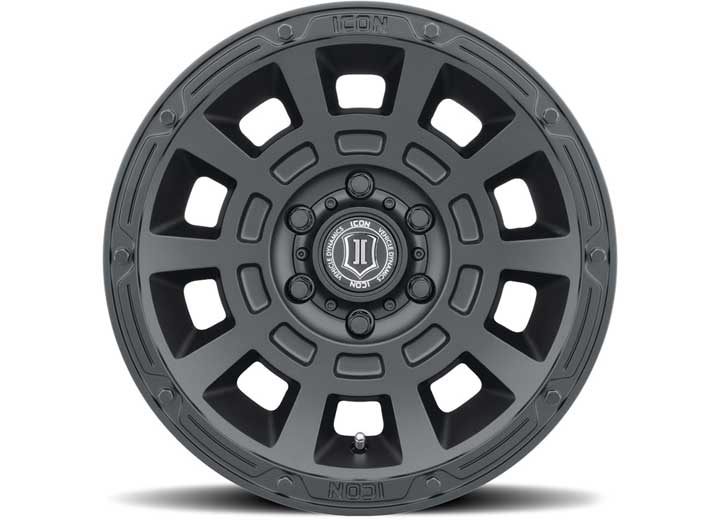 ICON Alloys Thrust Satin Black 17x8.5 Wheel 6x135 for Trucks