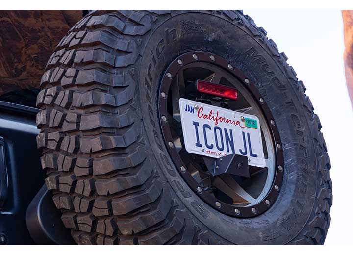 Icon Vehicle Dynamics - ICON Impact Armor 2018 - Up Jeep Wrangler JL License Plate Relocation Kit