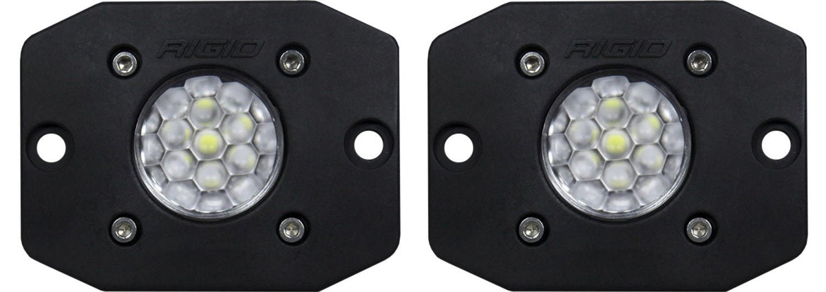 RIGID Industries - Ignite Back - Up Kit, Diffused Lens, Flush Mount, Black Housing, Pair