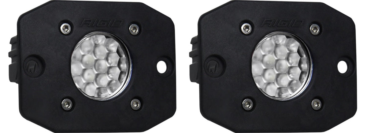 RIGID Industries - Ignite Back - Up Kit, Diffused Lens, Flush Mount, Black Housing, Pair