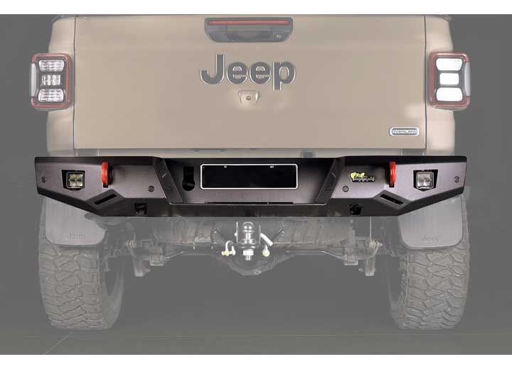 20-23 GLADIATOR RAID REAR BUMPER WITH BUILT-IN RECOVERY POINTS AND LIGHTING SYSTEM. Ironman 4x4