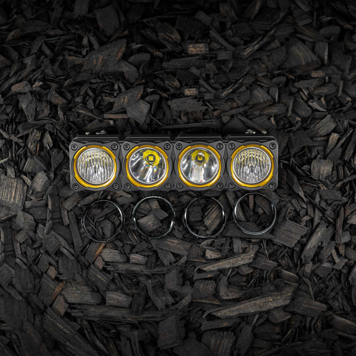KC HiLiTES - KC Bezel Ring KC FLEX ERA BAR Black 4PC