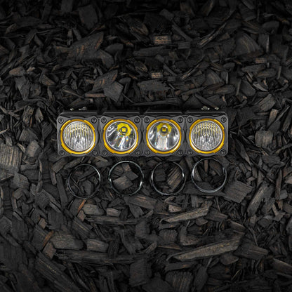 KC HiLiTES - KC Bezel Ring KC FLEX ERA BAR Black 4PC