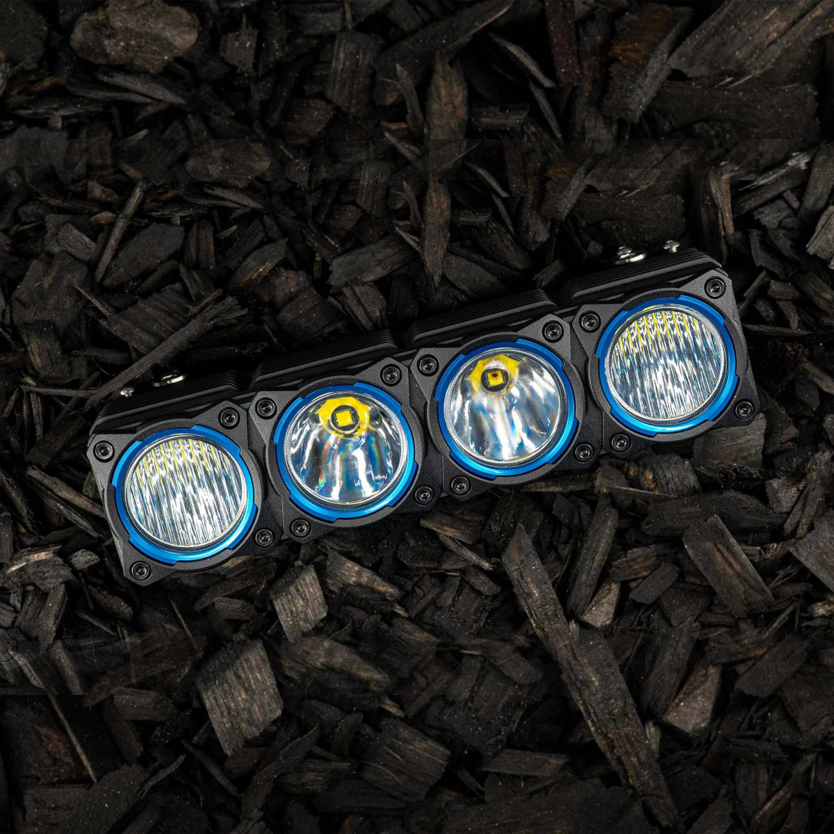 KC HiLiTES - KC Bezel Ring KC FLEX ERA BAR Blue 4PC