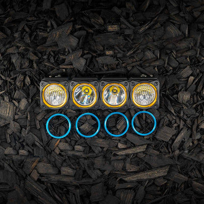 KC HiLiTES - KC Bezel Ring KC FLEX ERA BAR Blue 4PC