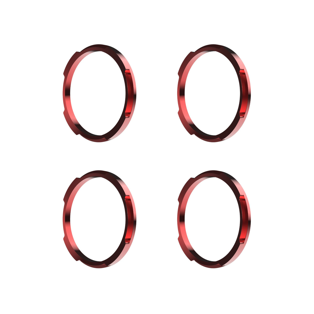 KC HiLiTES -KC Bezel Ring KC FLEX ERA BAR Red 4PC
