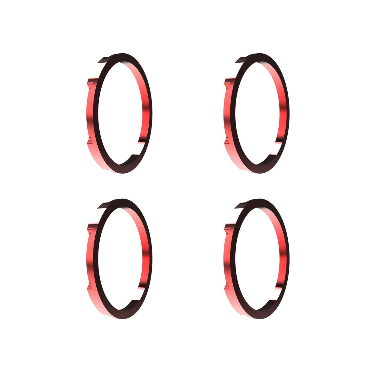 KC HiLiTES -KC Bezel Ring KC FLEX ERA BAR Red 4PC