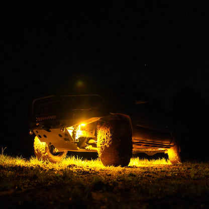 KC HiLiTES - KC Cyclone V2 LED Rock Light - 6 - Light System - Amber - 5W Flood Beam